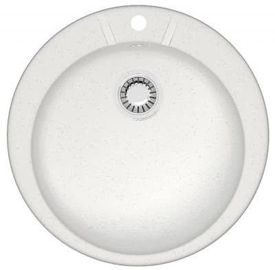 Мраморная мойка для кухни ZETT lab модель 5/Q1 белый лед