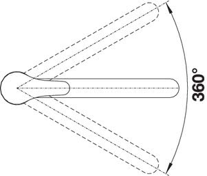 Смеситель для кухни Blanco Daras-F хром, установка перед окном, однорычажный 521751