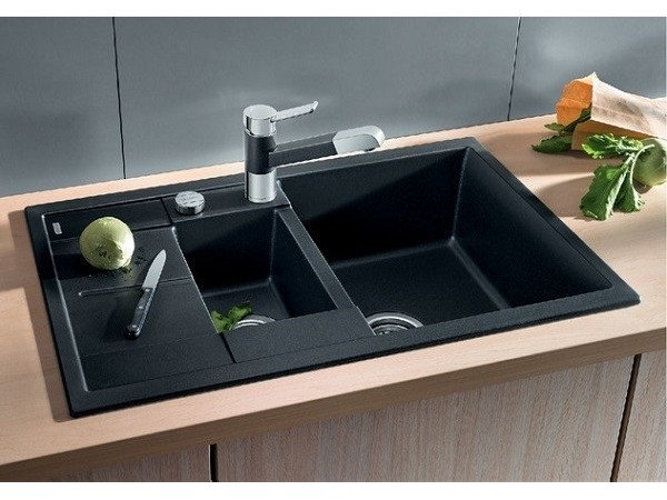 Кухонная мойка Blanco METRA 6 S Compact Silgranit мягкий белый клапан-автомат 527114