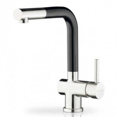 Смеситель Pyramis Capriccio Fussion нерж. сталь/черный жемчуг