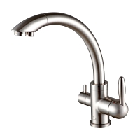 Смеситель для кухни Paulmark ESSEN Es213001-CR две воды никель