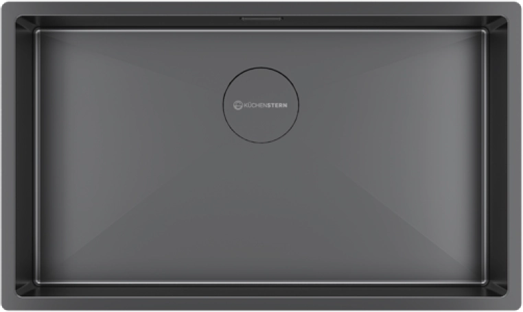 Кухонная мойка Kuchenstern KRAFT 80 вороненая  сталь 504GM50