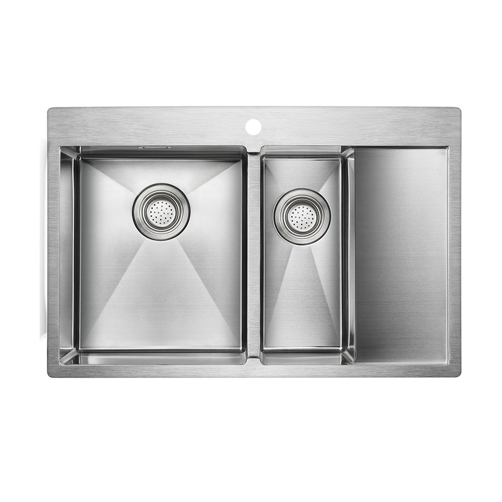 Мойка для кухни Paulmark UNION L PM537851-BSL левая нержавеющая сталь