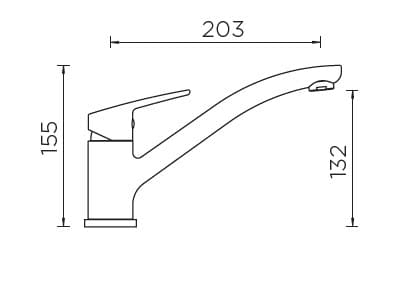 Смеситель для кухни Schock Daja альпина
