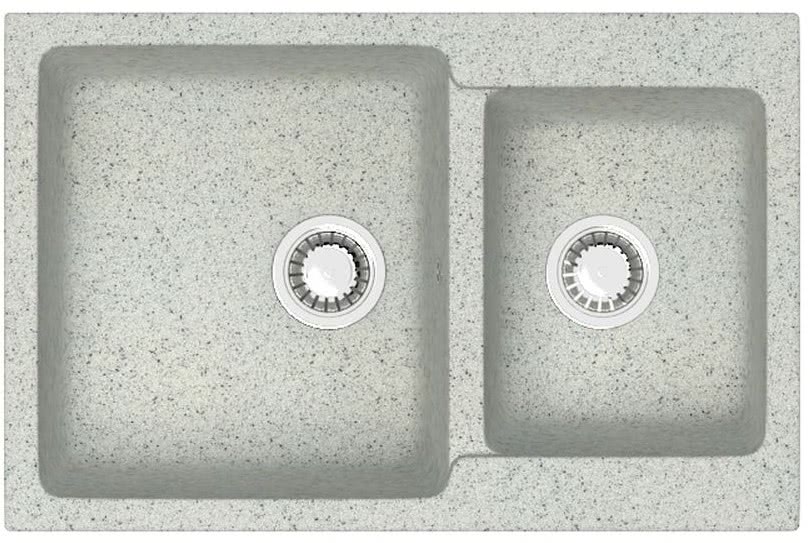 Мраморная мойка для кухни ZETT lab модель 191/Q10 светло-серый