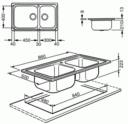 Мойка для кухни Smeg LGM862-2 микродекор