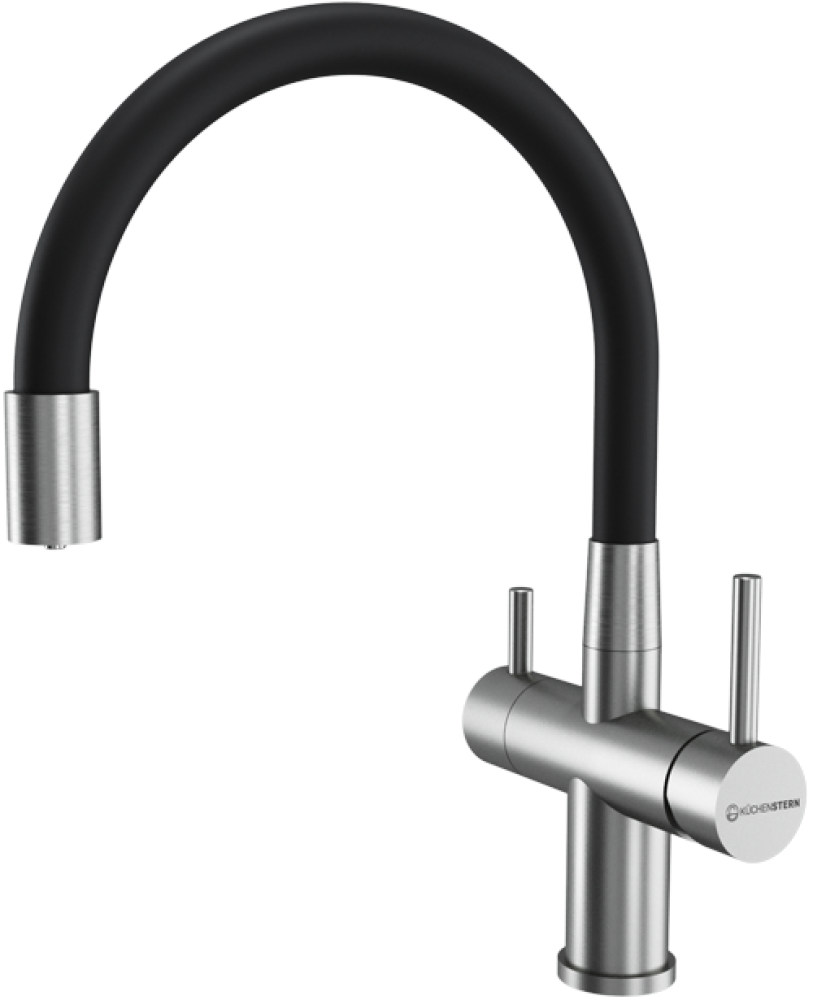 смеситель для кухни Kuchenstern WURM-FE гибкий излив нержавеющая сталь 750SS80