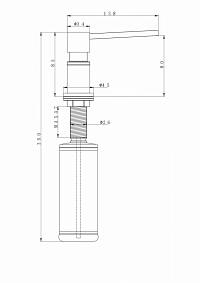 Дозатор для моющего средства Paulmark KRAFT D003-BR бронза