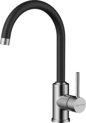 Смеситель для кухни Omoikiri Shinagawa-BL-BN черный/нерж. сталь