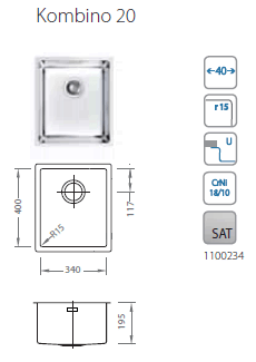 Мойка для кухни Alveus Kombino 20