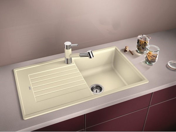 Кухонная мойка Blanco ZIA 5 S Silgranit мягкий белый стоп-вентиль 527204 Кухонная мойка Blanco ZIA 5 S Silgranit мягкий белый стоп-вентиль 527204