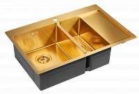 Мойка для кухни Paulmark LIGA L PM227851-BGL левая брашированное золото