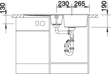 Мойка для кухни Blanco Metra 6 S антрацит, клапан-автомат