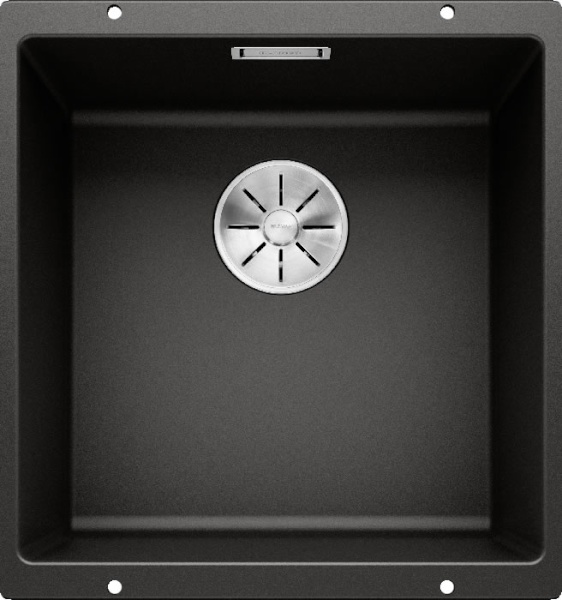 Кухонная мойка Blanco SUBLINE 400-U Silgranit черный, отводная арматура InFino 525990