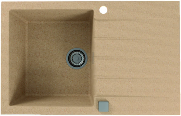 Мойка для кухни Alveus Cadit 20 Beige G55, клапан-автомат