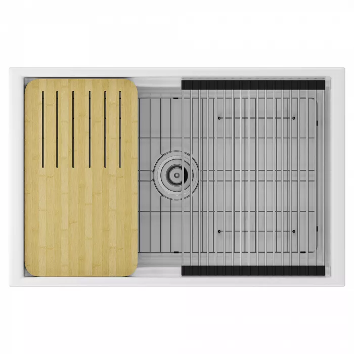 Мойка для кухни Paulmark GLAMP 81 UNO  PM028148-WH Керамика Белый