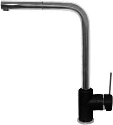 Смеситель с выдвижным изливом Paini Piemonte PICR46H4 черный гранит/хром