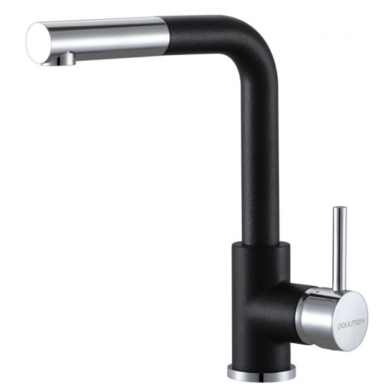 Смеситель для кухни Paulmark KASSEL Ka214311-BLM хром/черный металлик