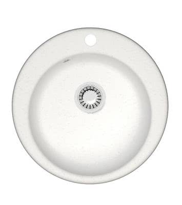 Мраморная мойка для кухни ZETT lab модель 30/Q1 белый лед