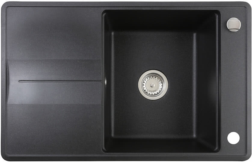 Мойка для кухни Teka Estela 50 B-TQ black metallic, клапан-автомат