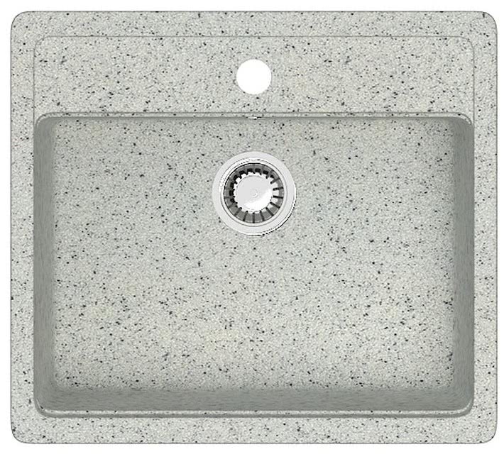 Мраморная мойка для кухни ZETT lab модель 9/Q10 светло-серый