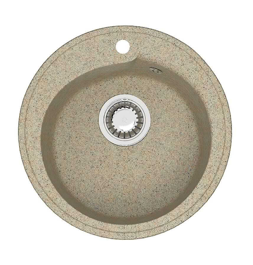Мраморная мойка для кухни ZETT lab модель 4/Q5 песочный