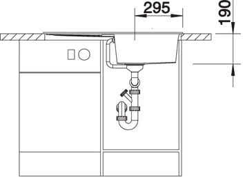 Мойка для кухни Blanco Metra 5 S антрацит, клапан-автомат