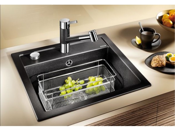Кухонная мойка Blanco Dalago 5 Silgranit тёмная скала клапан-автомат 518848