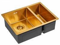Мойка для кухни Paulmark ZUSAT L PM225944-BGL левая брашированное золото