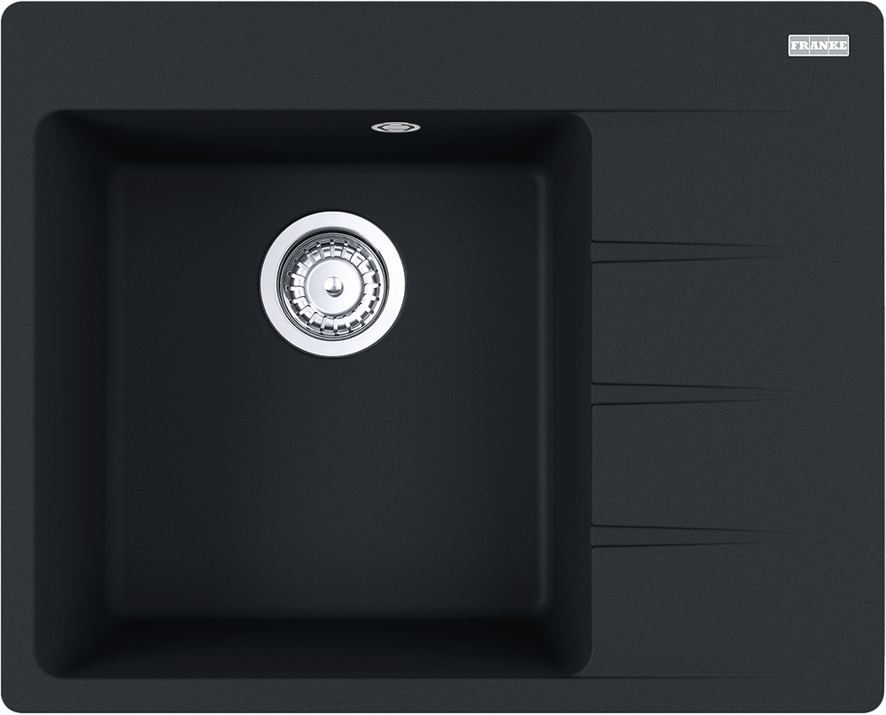 Мойка для кухни Franke Centro CNG 611/211-62 TL черный матовый, чаша слева стоп-вентиль