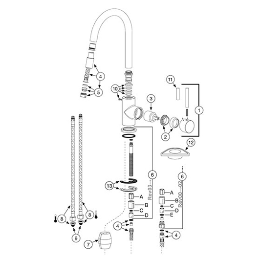 Смеситель для кухни Blanco MILA-S однорычажный с выдвижным шлангом хром 521454