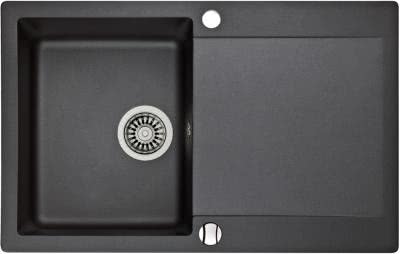 Мойка для кухни Teka Clivo 45 B-TQ black metallic, клапан-автомат