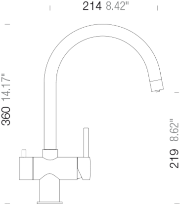Смеситель для кухни Schock Ares мокка/сталь
