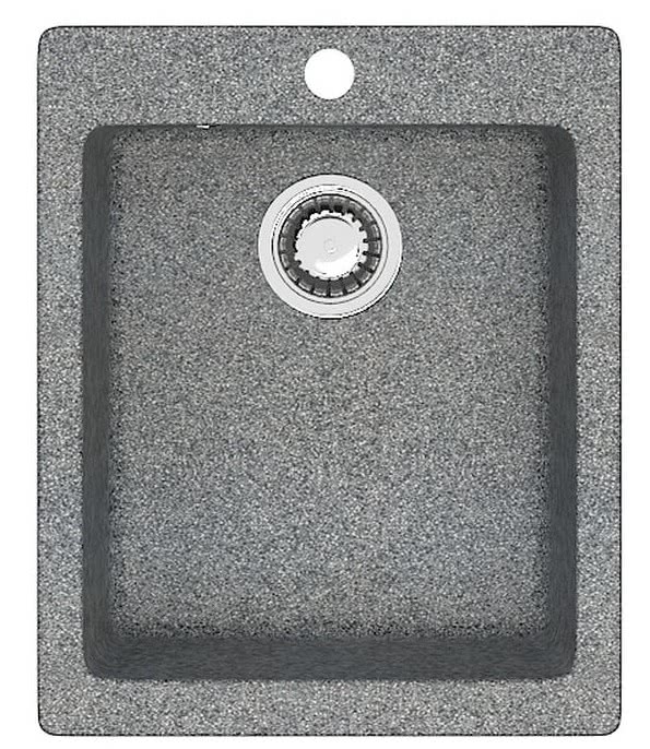Мраморная мойка для кухни ZETT lab модель 8/Q8 темно-серый
