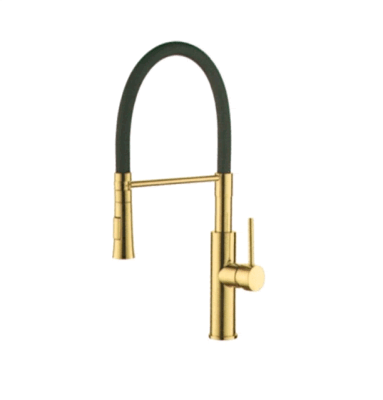 Смеситель для кухни с гибким изливом Ledeme L4097G-2 золото
