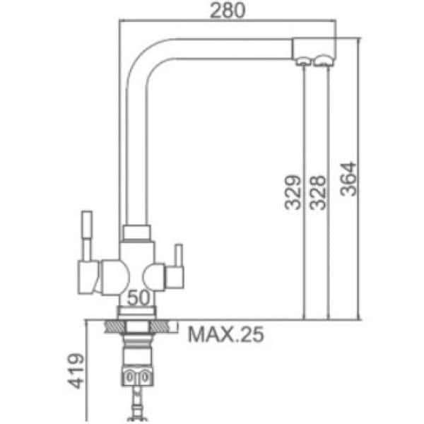 Смеситель для кухни Marrbaxx MG006 Q5 песочный