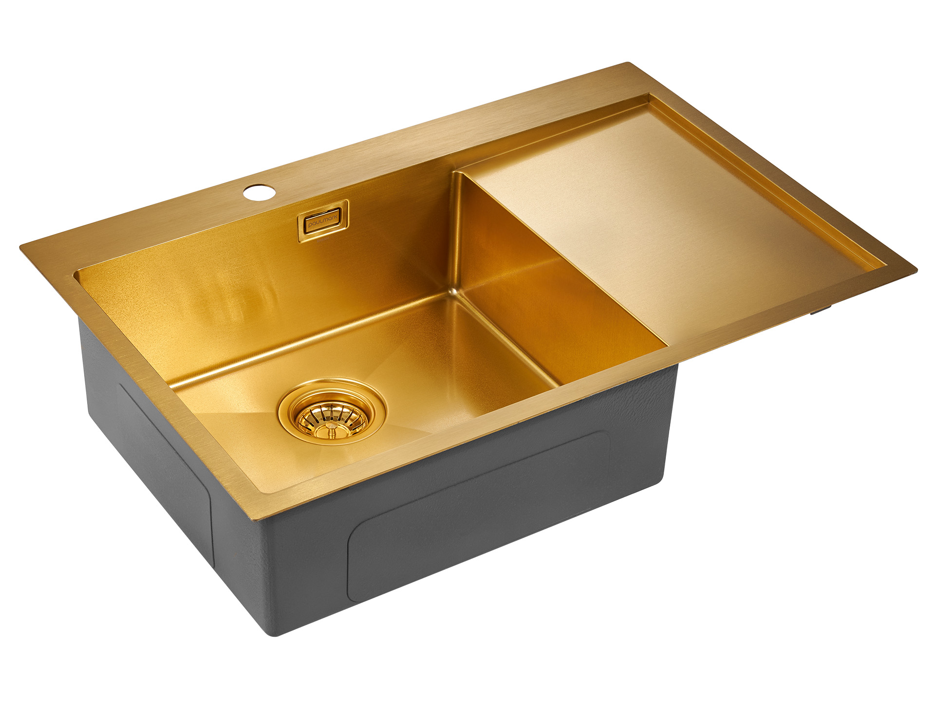 Мойка для кухни Paulmark ELDE L PM807851-BGL левая брашированное золото
