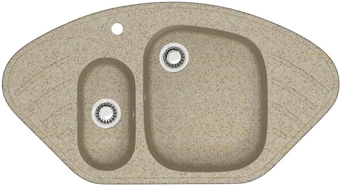 Мраморная мойка для кухни ZETT lab модель 23/Q5 песочный