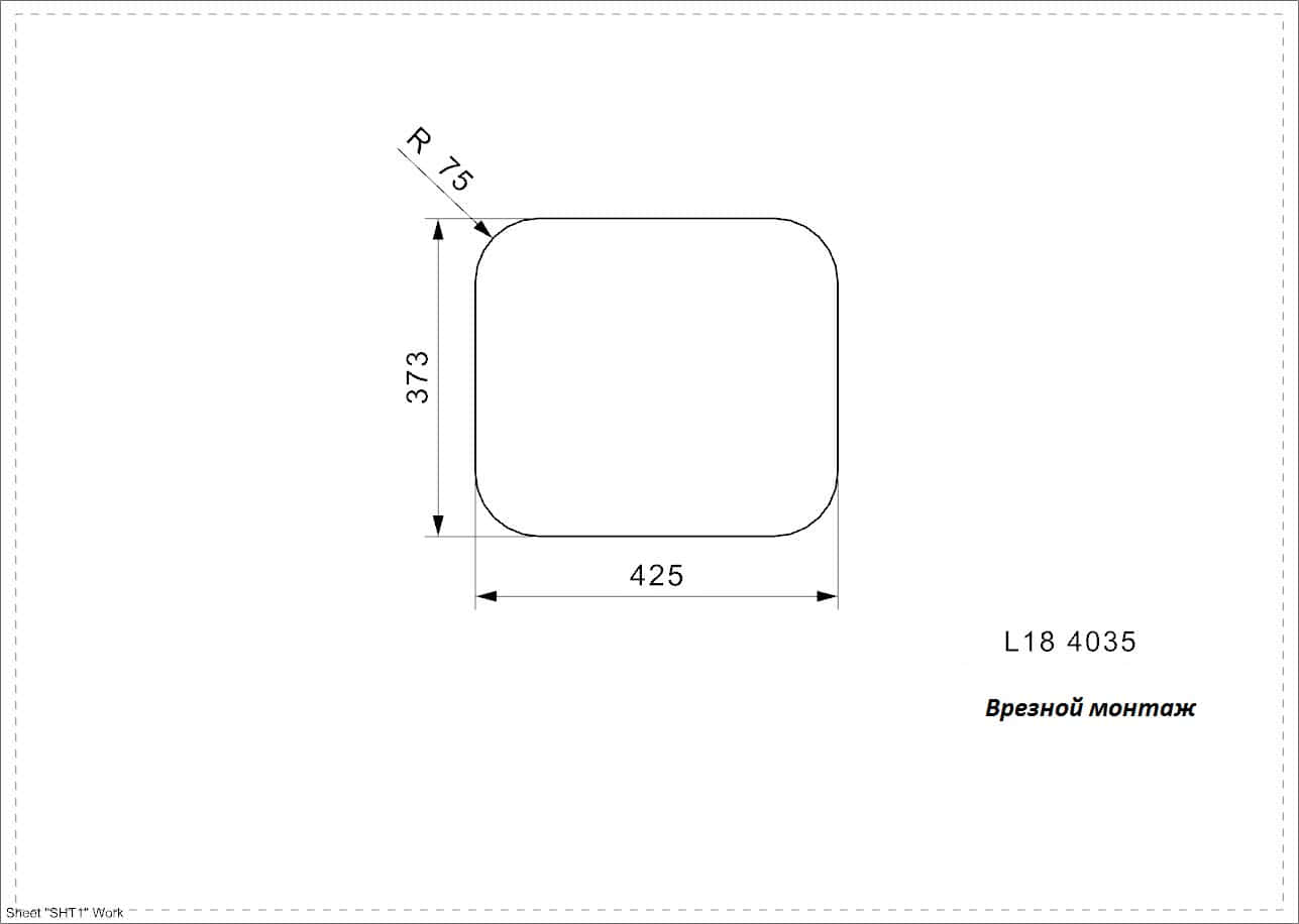 Мойка для кухни Reginox L18 4035 Lux 3.5" Integrated