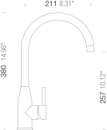Смеситель для кухни Schock Kavus лунный камень/сталь