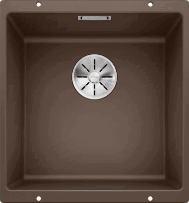 Кухонная мойка Blanco SUBLINE 400-U Silgranit кофе, отводная арматура InFino 523431