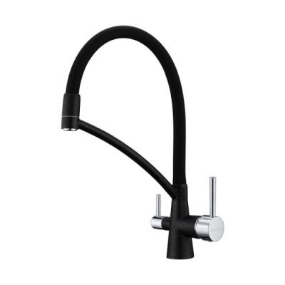 Смеситель для кухни Paulmark SIEGEN Si213111-BLM черный металлик