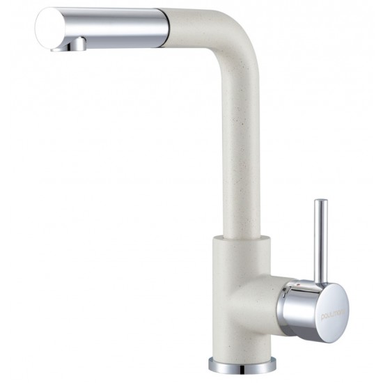 Смеситель для кухни Paulmark KASSEL Ka214311-431 хром/белый матовый