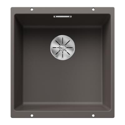Кухонная мойка Blanco SUBLINE 400-U Silgranit вулканический серый, отводная арматура InFino 527349