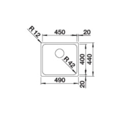 Кухонная мойка Blanco Solis 450-U нерж.сталь полированная