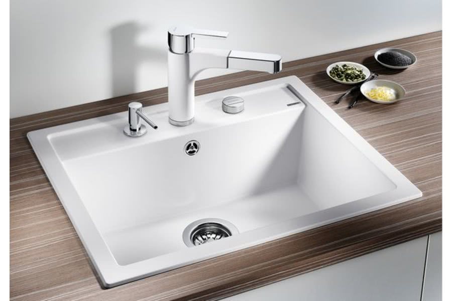 Кухонная мойка Blanco Dalago 6 Silgranit белый клапан-автомат 514199