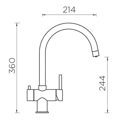 Смеситель для кухни Schock Ares эверест/сталь