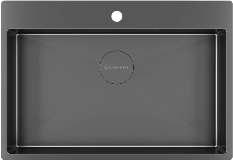 Кухонная мойка Kuchenstern WERK 80 вороненая  сталь 508GM50