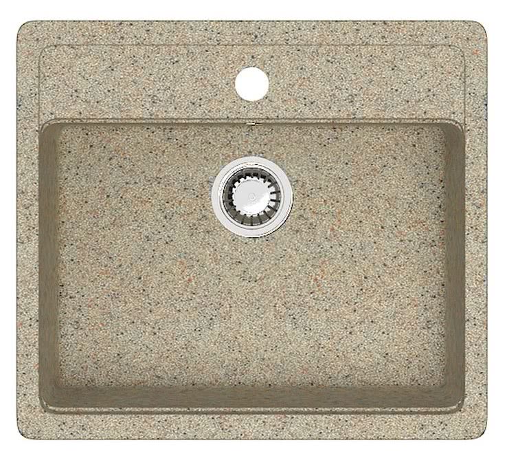 Мраморная мойка для кухни ZETT lab модель 9/Q5 песочный
