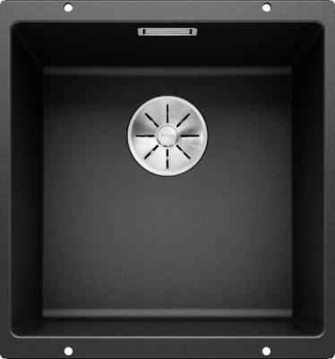Кухонная мойка Blanco SUBLINE 400-U Silgranit черный, отводная арматура InFino 525990